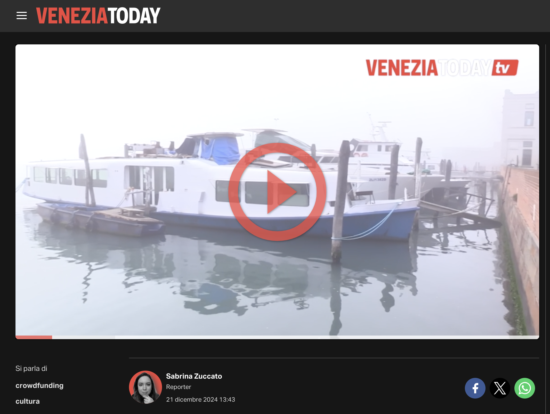 VENEZIA-TODAY: Aperto il crowdfunding per il “Vaporetto dell’Immaginario”, culla galleggiante dell’arte veneziana | VIDEO